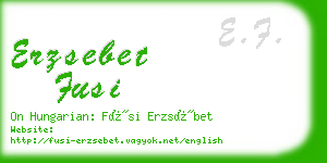 erzsebet fusi business card